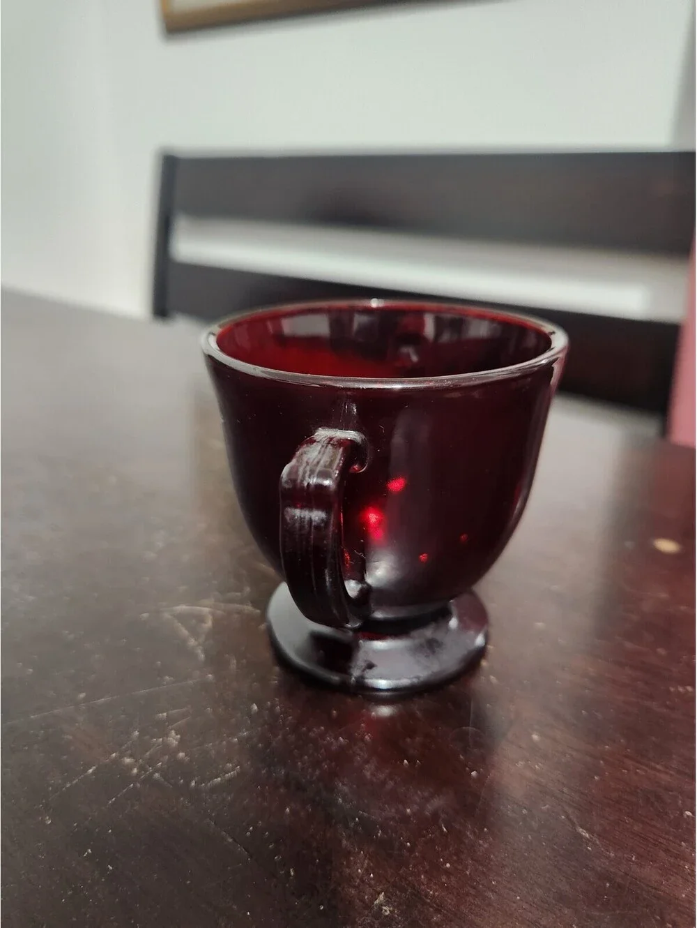 Vintage Anchor Hocking Royal Ruby Red Glass Creamer & Sugar Bowl Set